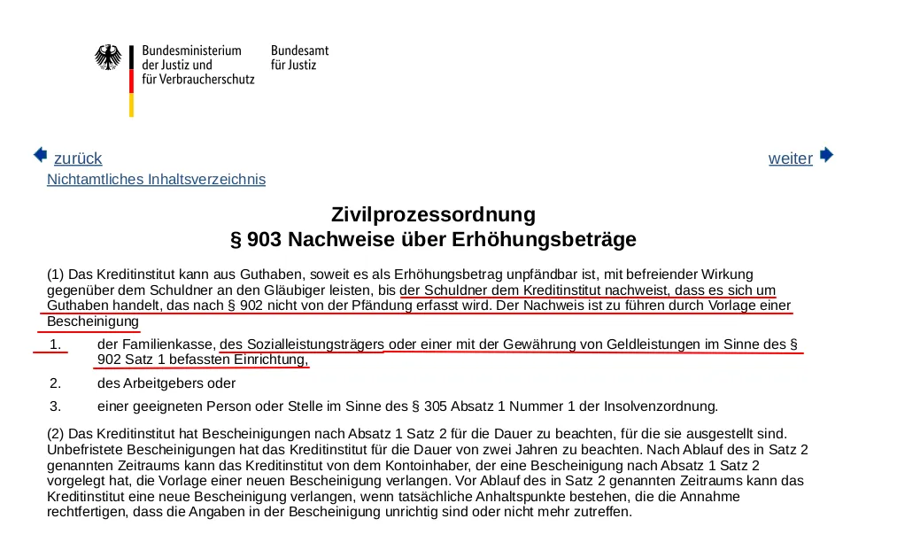 Antrag auf Ausstellung einer Bescheinigung nach § 903 ZPO zur Erhöhung des P-Konto-Freibetrages nach Leistungsentzug